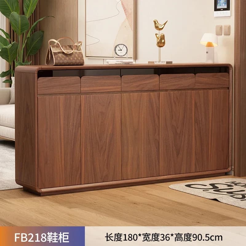 Meuble à chaussures en bois gain de place avec miroir, étagère design pour couloir, entrée, cuisine 