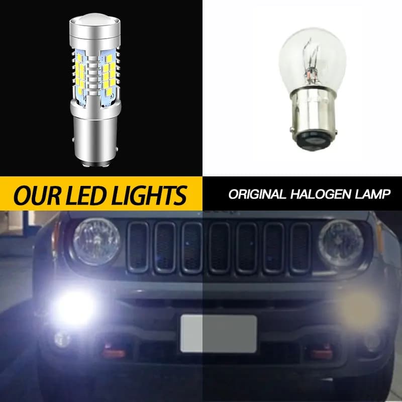 2 pièces Canbus pour Jeep Renegade 2015-up LED feux diurnes ampoules DRL 12v 1157 led P21/5W BAY15d 