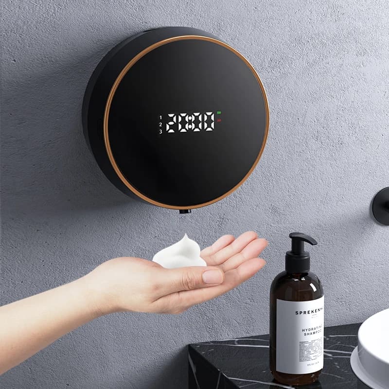 Distributeur automatique de savon à capteur sans contact, mousse de Type C, charge intelligente, lav