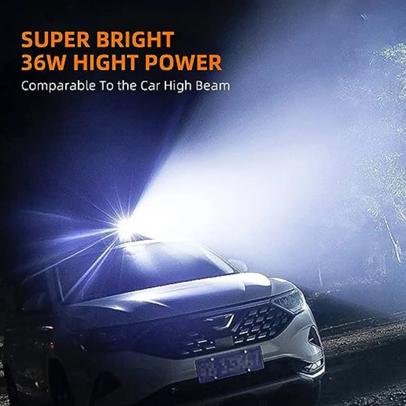 Lampe torche LED étanche haute puissance SUPERFIRE 36W avec pile 26650, indicateur puissant, USB-C, 