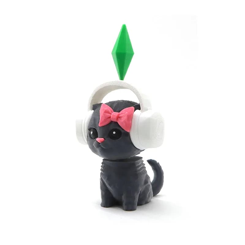 Figurine de chat dansant mignonne inspirée de The Sims, ornement de voiture, décoration créative pou