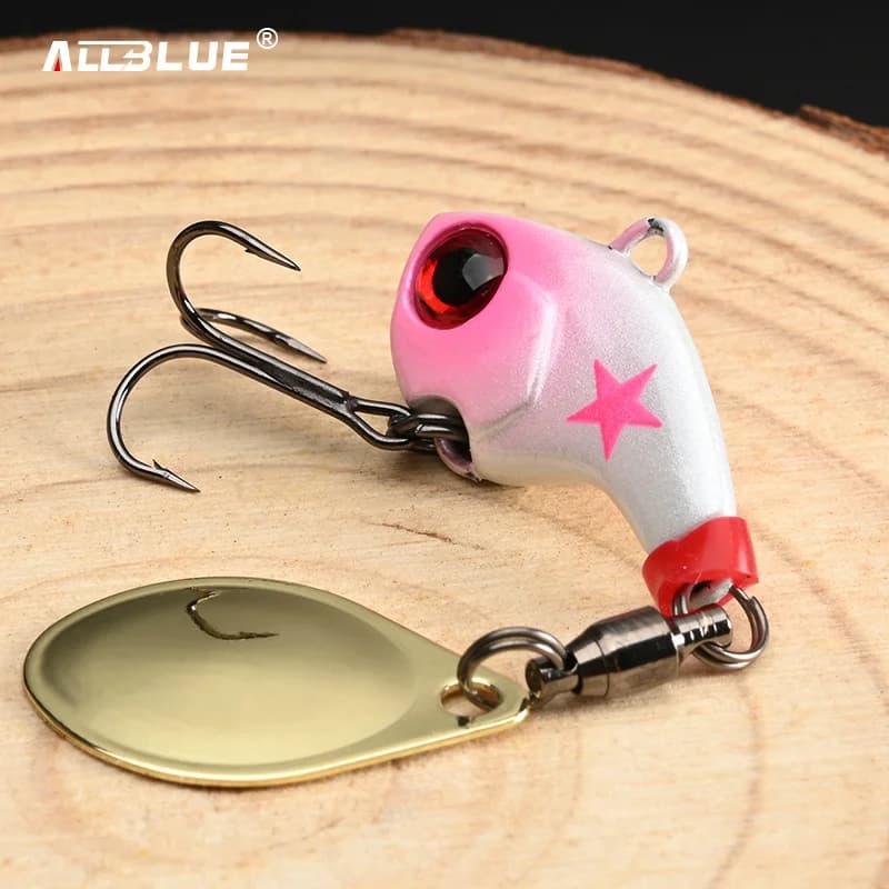 ALLBLUE CYCLONE Tail Spinner Metal Vib Shad Casting Shore Jig Vibration Jigging Blade Spoon Fishing 