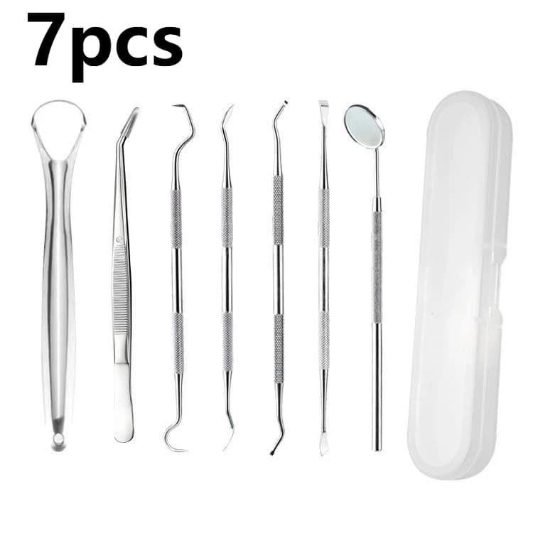 3/4/5/6/7 pièces outils de dentiste professionnel en acier inoxydable dissolvant de tartre cure-dent