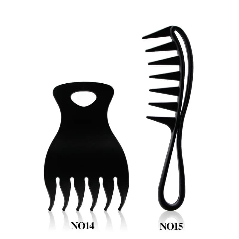 Ensemble de peignes à huile épais en plastique portable, brosse à cheveux coiffante classique, peign