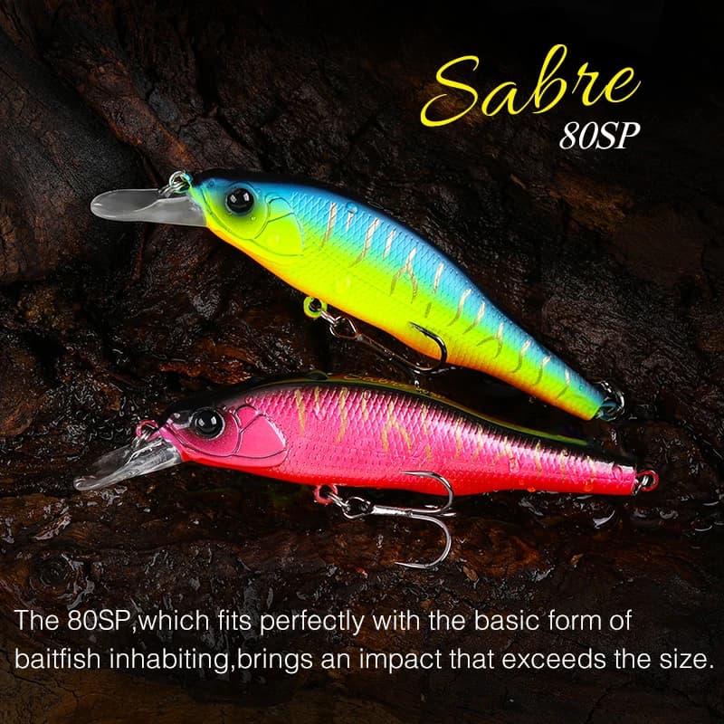 TSURINOYA 80SP suspendu vairon 80mm 10.3g leurre de pêche sabre longue coulée artificielle dur appât
