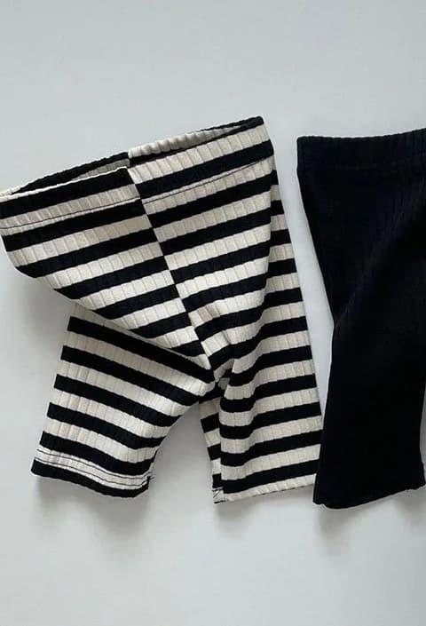 Pantalon en coton à rayures élastiques pour fille de 0 à 6 ans, vêtement pour enfant, couleur unie, 