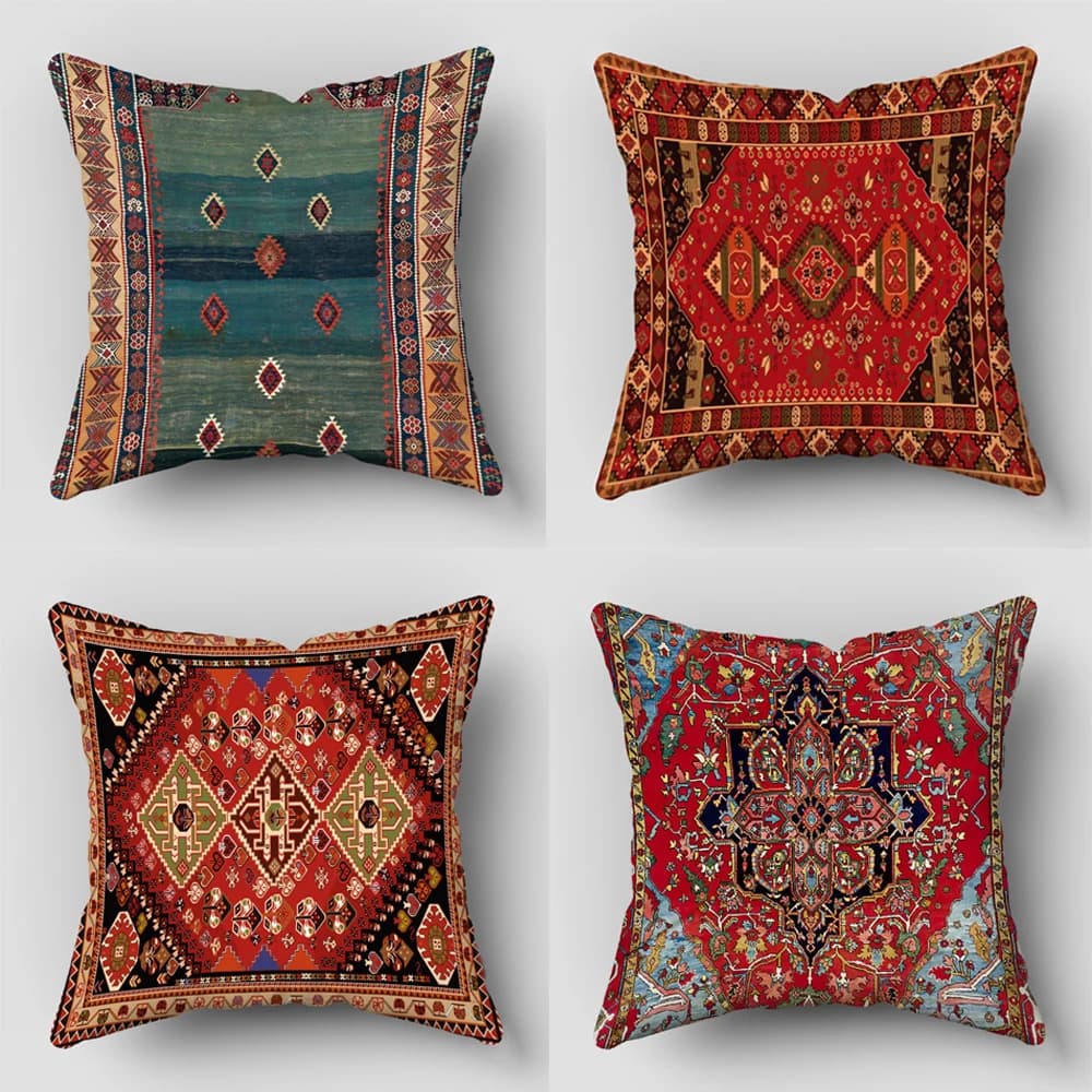 Taie d'oreiller à motif de tapis persan, housse de coussin pour salon, canapé, décoration de maison 