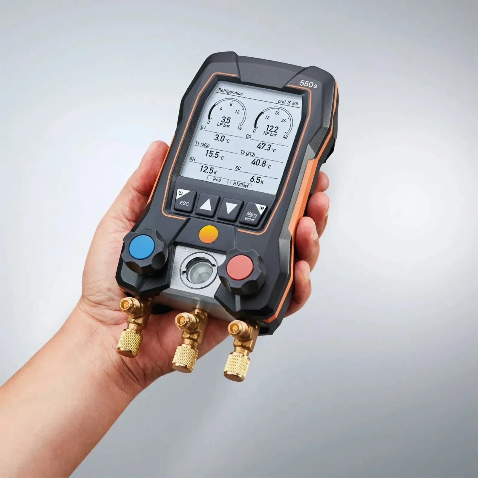 Testo 550s/557s/549 jauge réfrigération collecteur numérique manomètre électrique 05631550 ensemble 