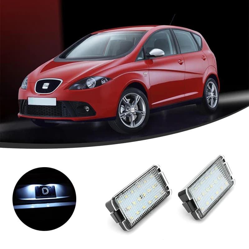 2 pièces/ensemble Canbus voiture numéro LED feux de plaque d'immatriculation pour Seat Altea 2004 20