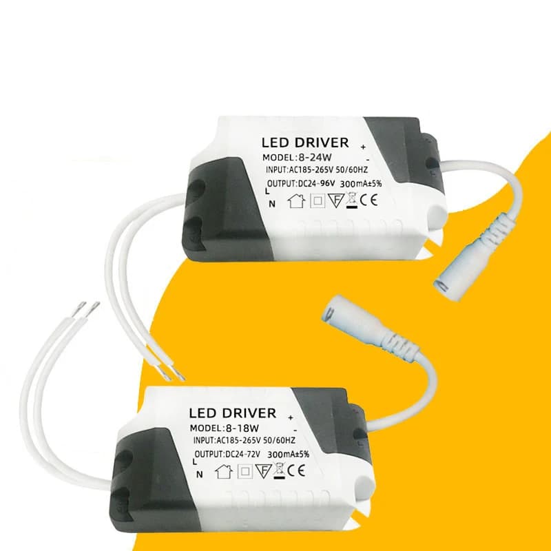 Pilote LED 300mA 8-24W/18W, transformateur d'éclairage, panneau de plafonnier, adaptateur d'alimenta