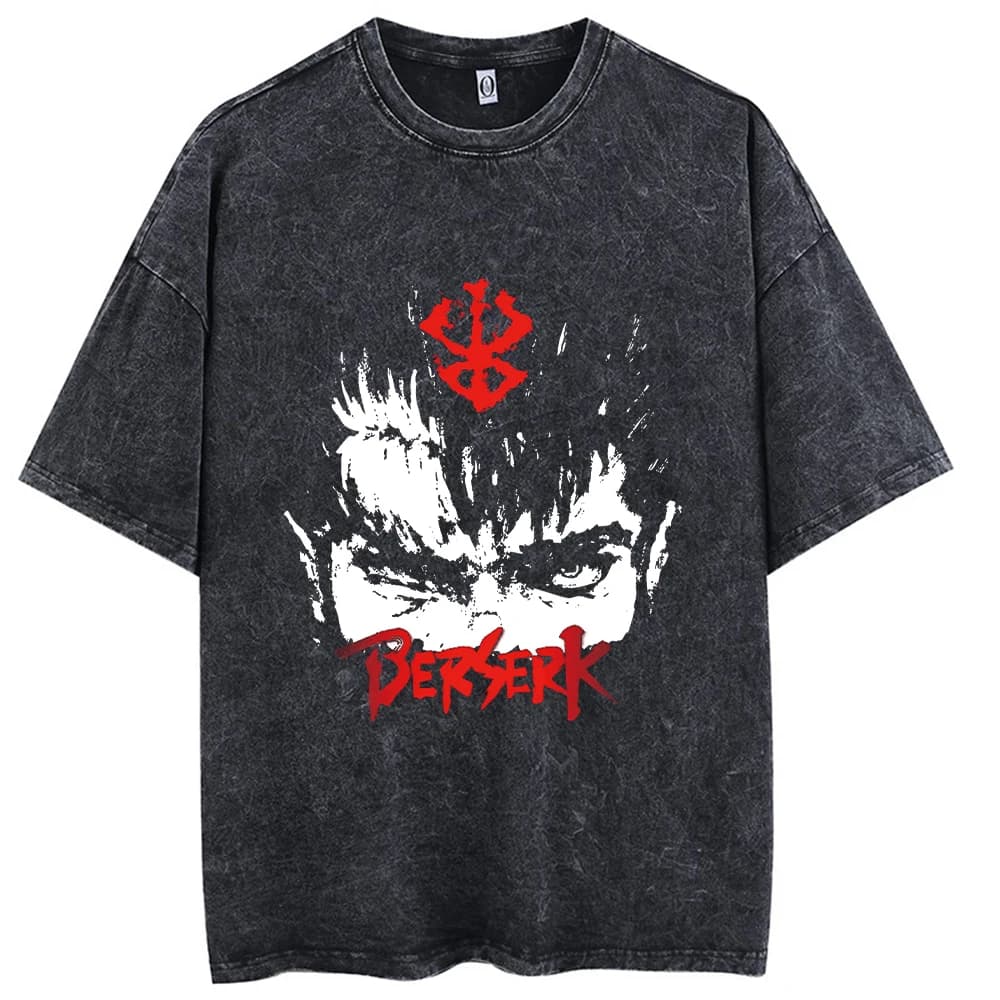 Hip Hop hommes Streetwear T-Shirt rétro Vintage lavé Anime graphique T-Shirt hommes Harajuku coton d