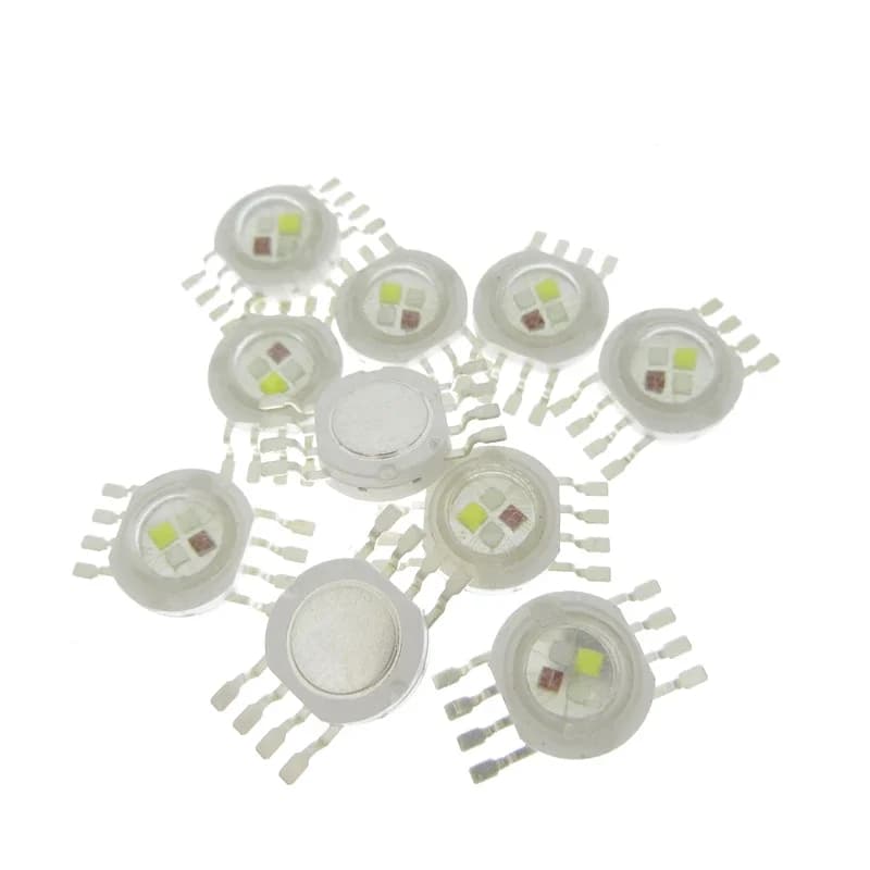 Puce LED COB colorée pour scène, RVB, RGBW, RGBWY, RGBWYV, 3W, 4W, 6W, 8 W, 9W, 10W, 12W, 15W, 18 W,