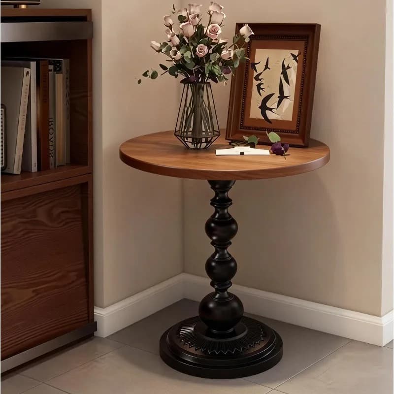 1 petite table d'appoint créative de style rétro pour le salon, table basse, petite table basse rond
