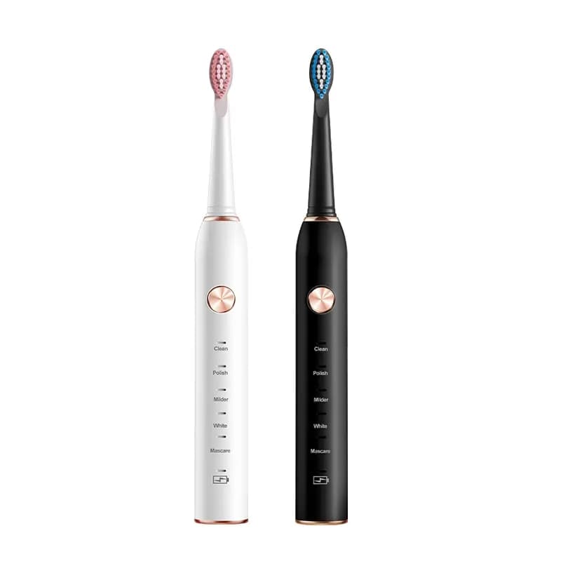 Jianpai-Brosse à dents électrique sonique pour homme et femme, noir et blanc, amoureux, 5 modes, cha