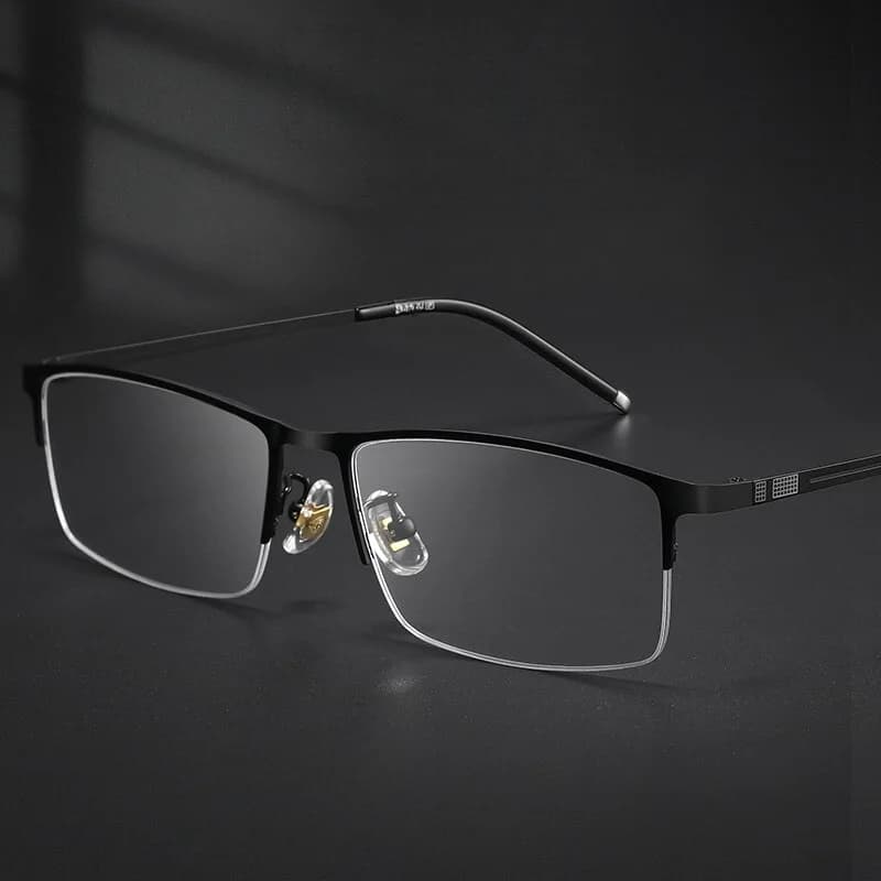 Monture de lunettes pour homme en alliage de titane moderne, semi-sans monture, ultra-légère, lunett