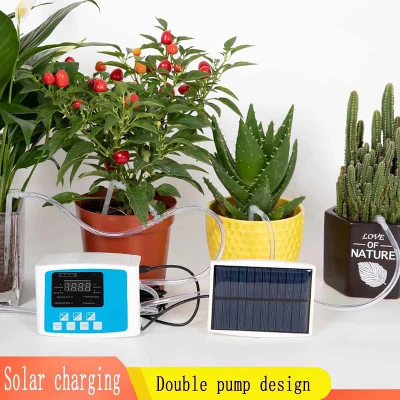 Dispositif d'irrigation goutte à goutte de jardin, système de minuterie de contrôleur de Double pomp