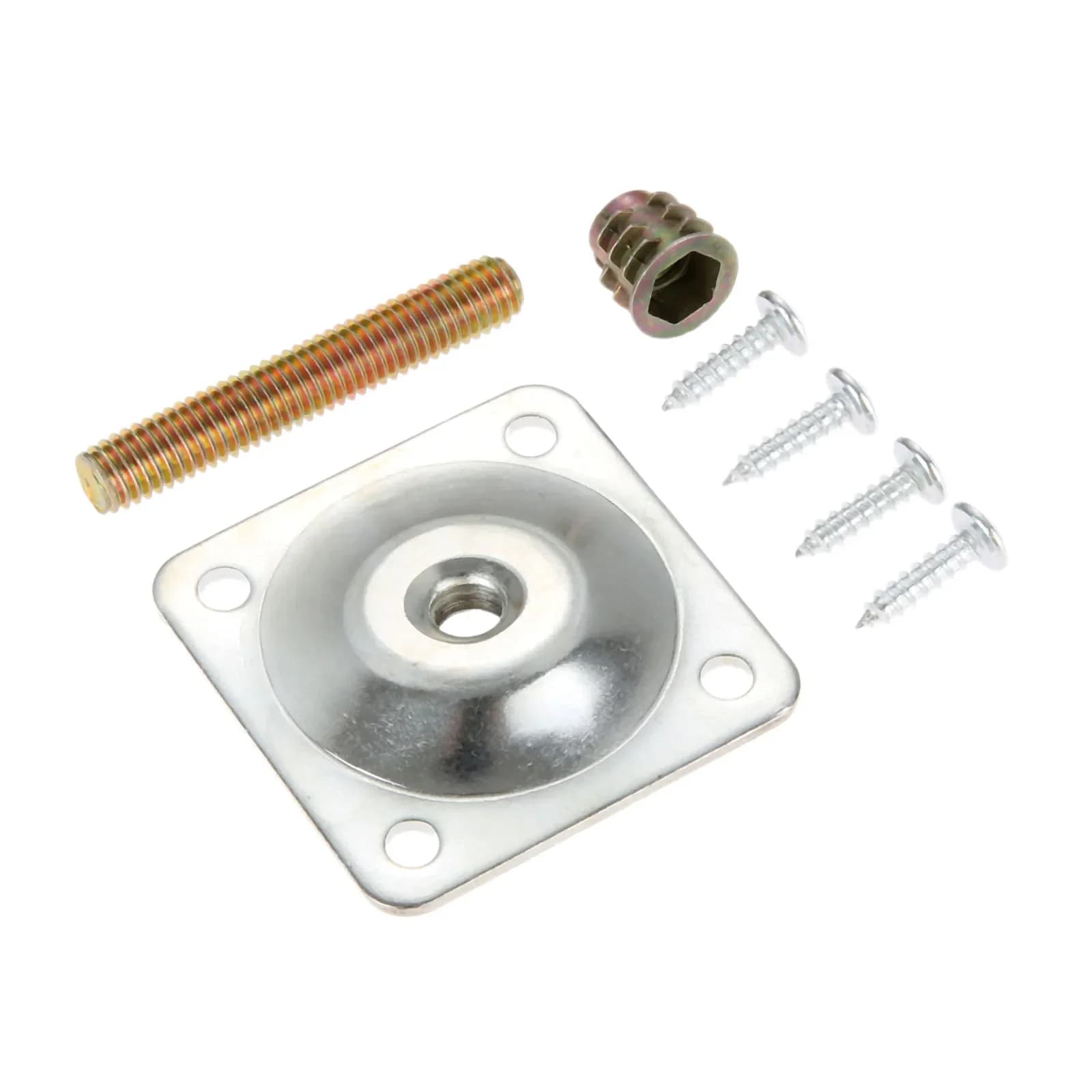 Pied de meuble carré, plaque montée, pied de table en fer, accessoire de rêve avec adaptateur femell
