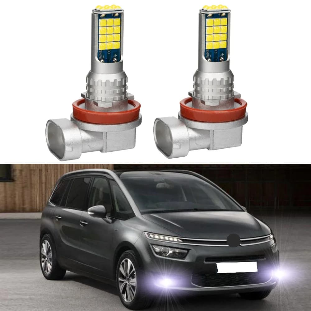 2 pièces pour citroën C4 Picasso 2013-2018 Led voiture antibrouillard avant antibrouillard ampoule C