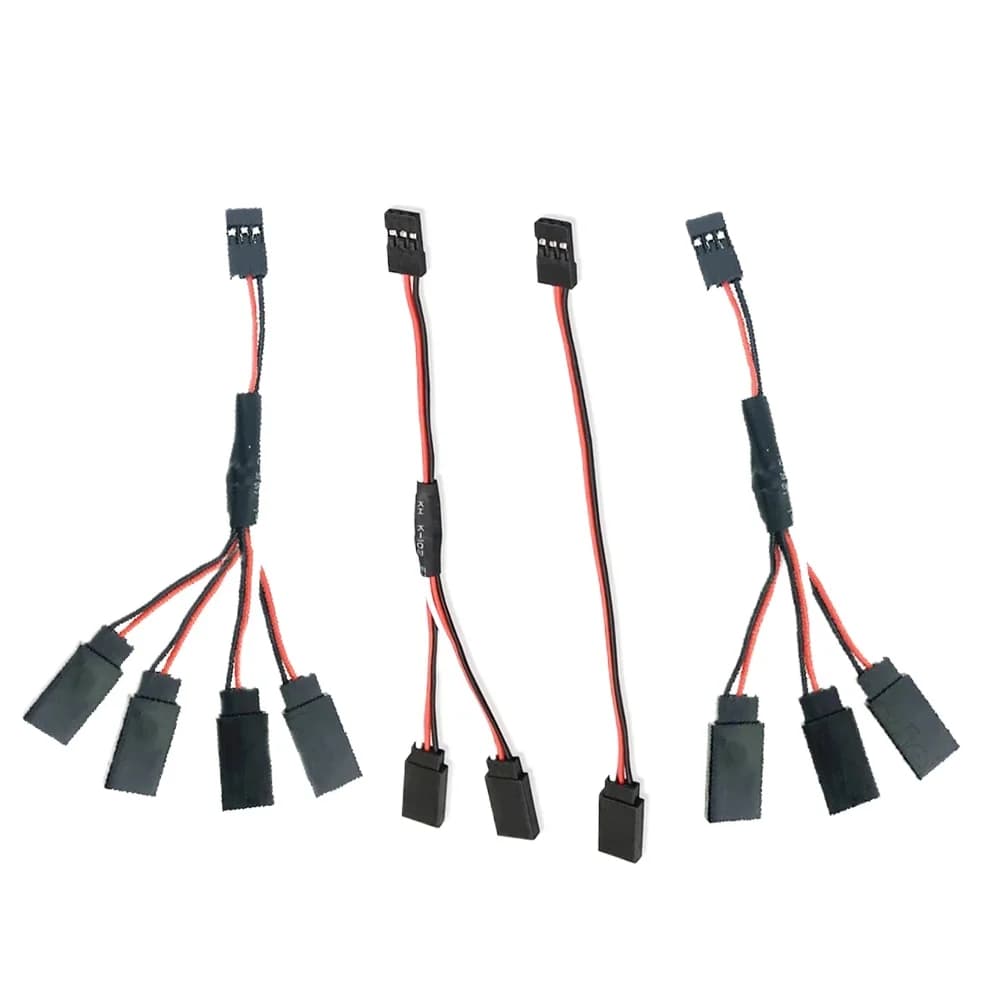 1 pièces 20/30/50cm 1to1/ 1to2/ 1to3/ 1to4 câble d'extension Servo RC Futaba 3 broches JR séparateur