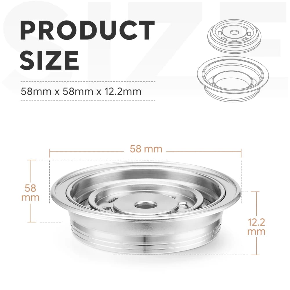 Adaptateur de capsules réutilisables iCafilas pour Machine Vertuo Next Pop, Compatible avec les dose