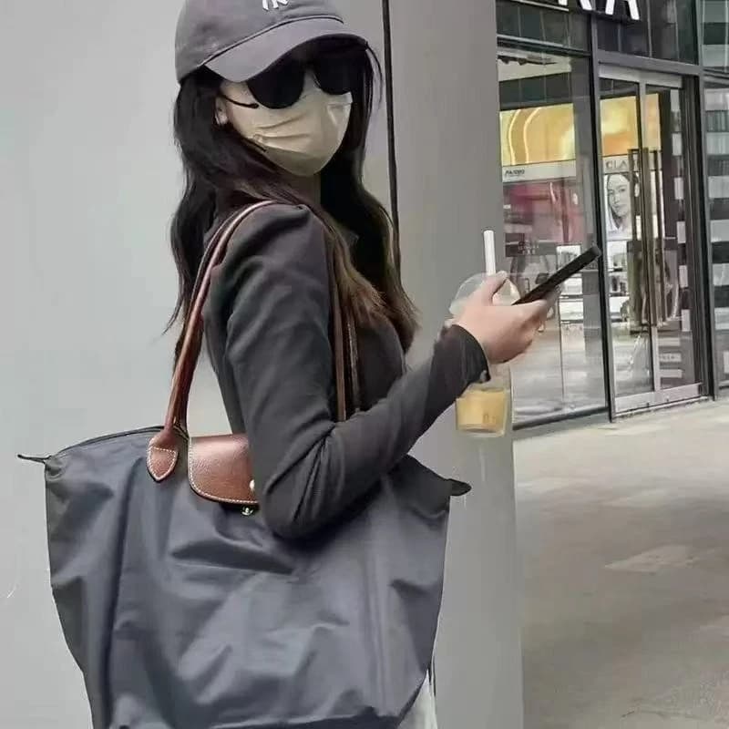 Sac Hobo Y2K pour femmes 2026, sac fourre-tout en nylon pliable et écologique, sac à bandoulière
