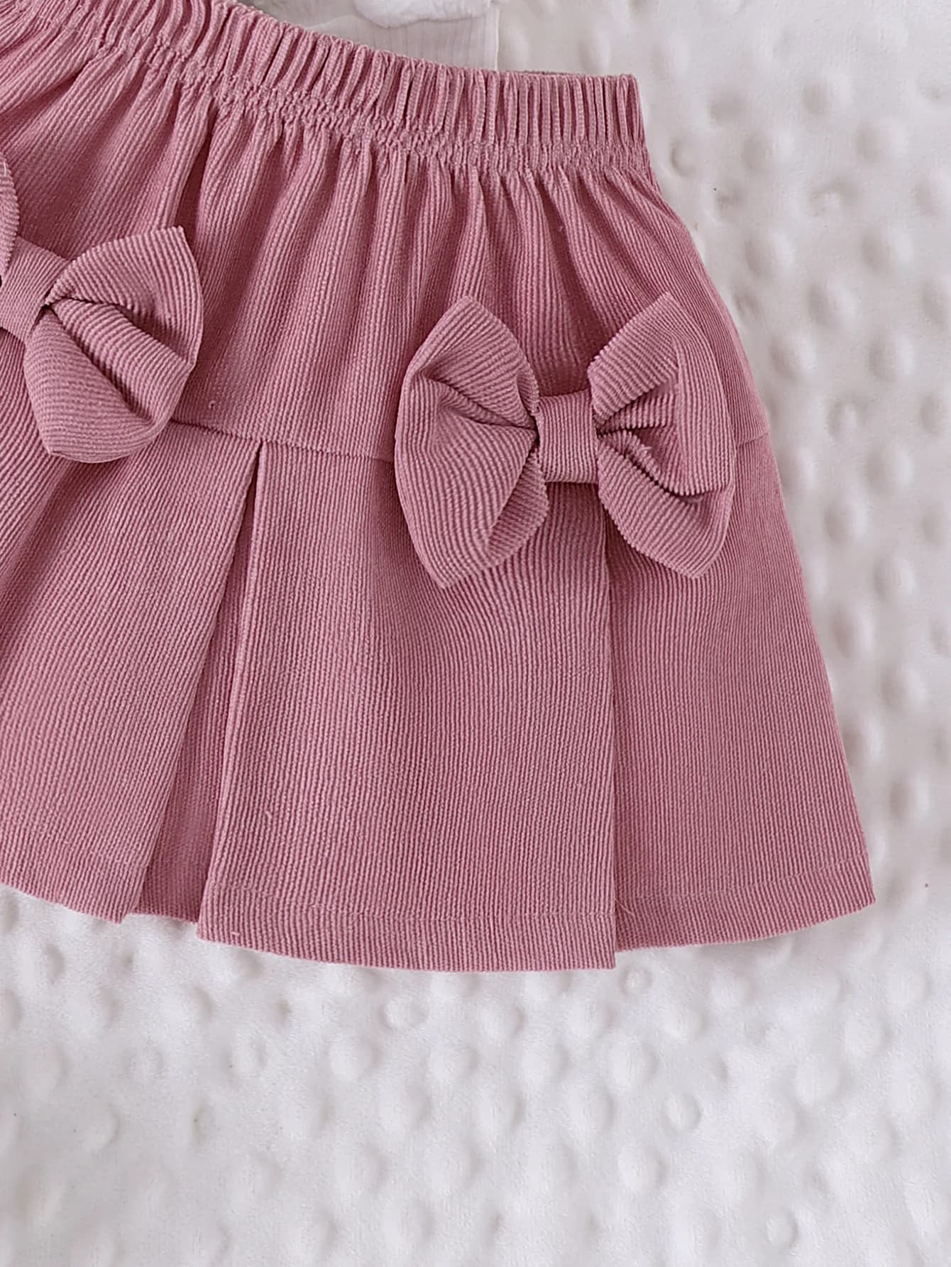 Ensemble 2 pièces d'hiver pour filles de 0 à 3 ans, manches à bulles confortables, douces et mignonn