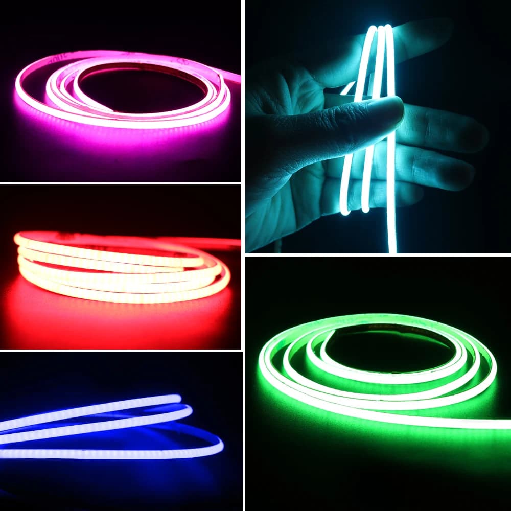 Bande Lumineuse LED COB Super Fine, 5V, 3mm, pour Jouet, Bricolage, Décor, Batterie USB 66480LED/m, 