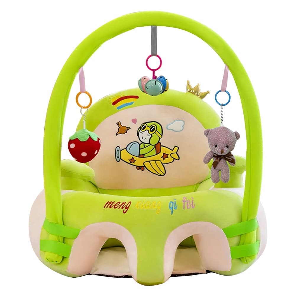 Canapé d'apprentissage en peluche sans coton pour bébé, dessin animé, peau assise, chaise d'alimenta