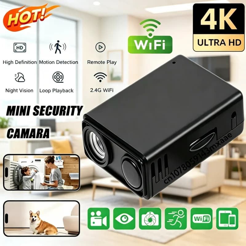 Caméra de sécurité WiFi 4K, moniteur sans fil, détection de mouvement à distance, caméscopes, Protec
