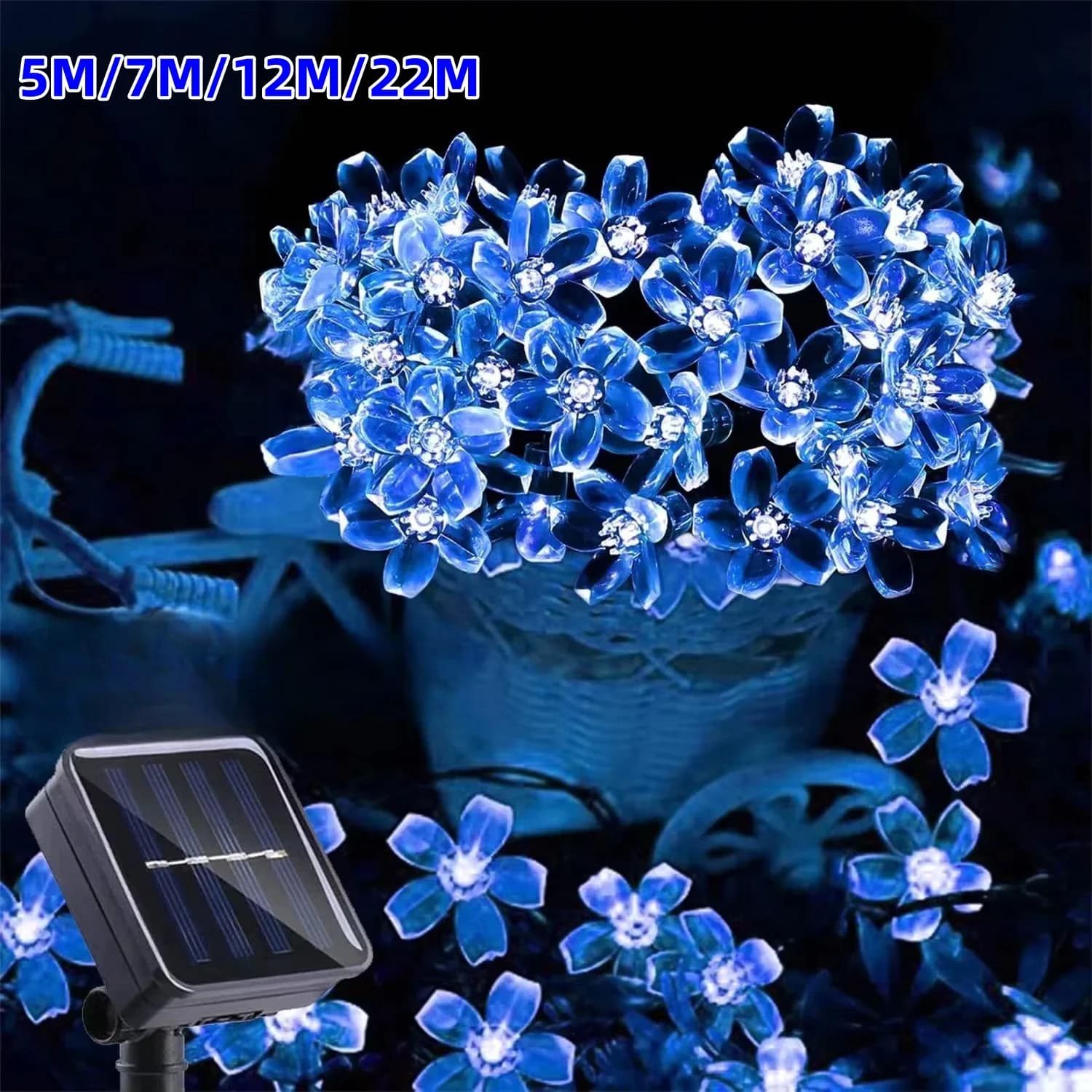 Guirxiété lumineuse solaire pour jardin, étanche, décoration de jardin