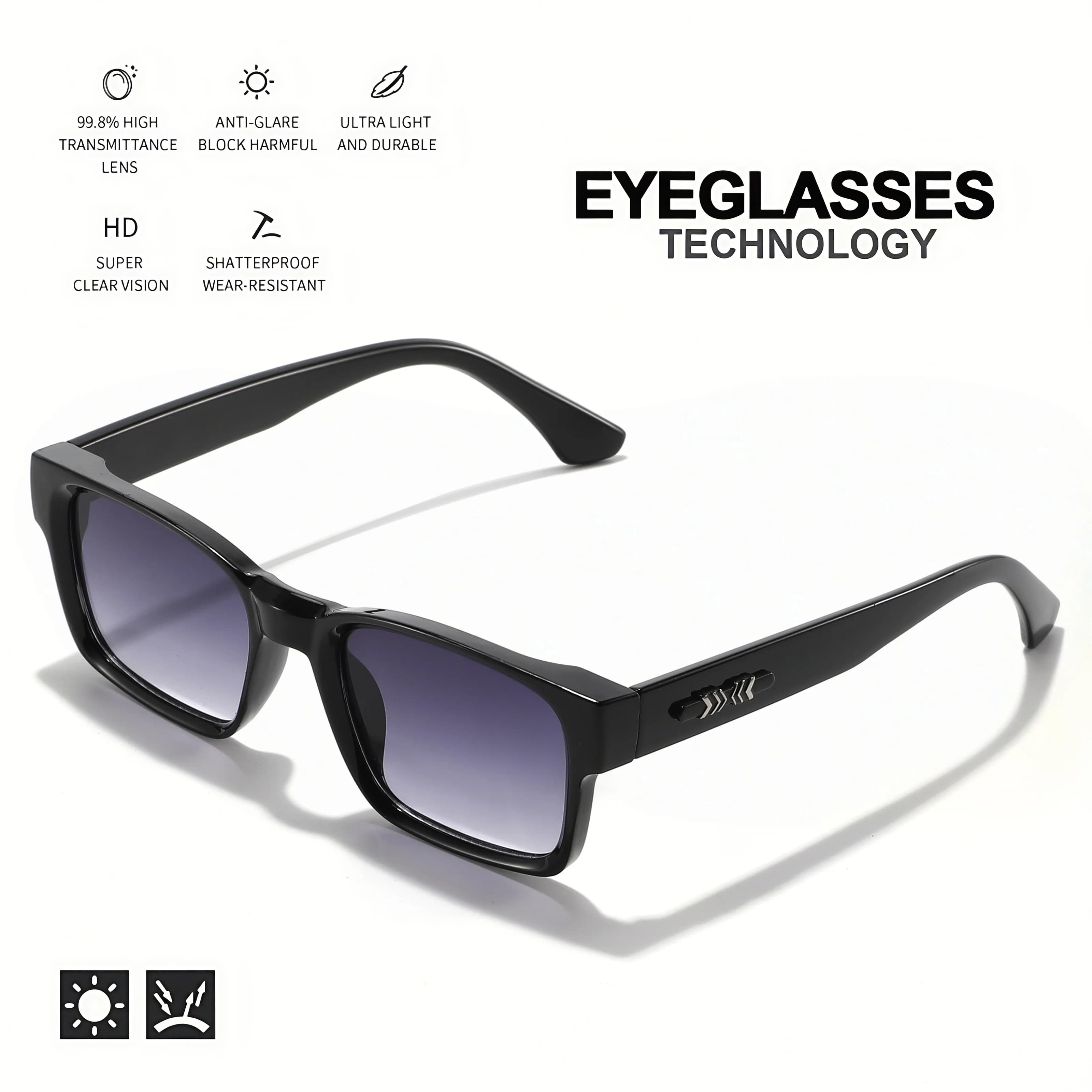 Lunettes de soleil rétro punk - Monture carrée protectrice, UV400 unisexe pour les aventures en plei