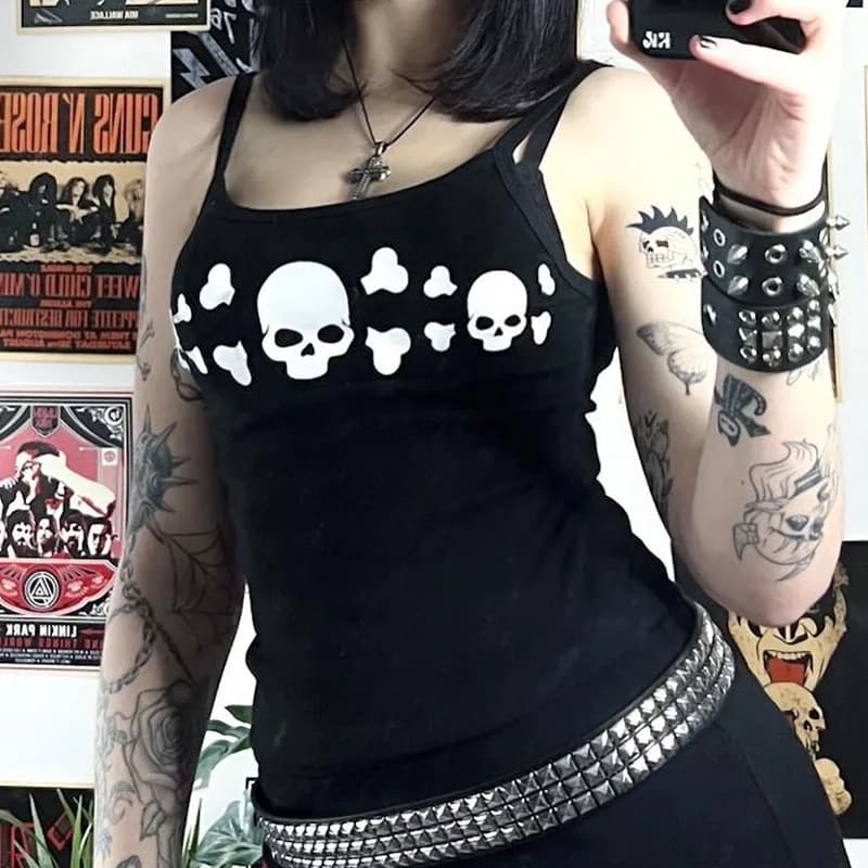 Corset Emo Girl Crop Top pour femme, Crop Top, Crop Top, Crop Top, Vintage Punk, Caraco gothique, Es