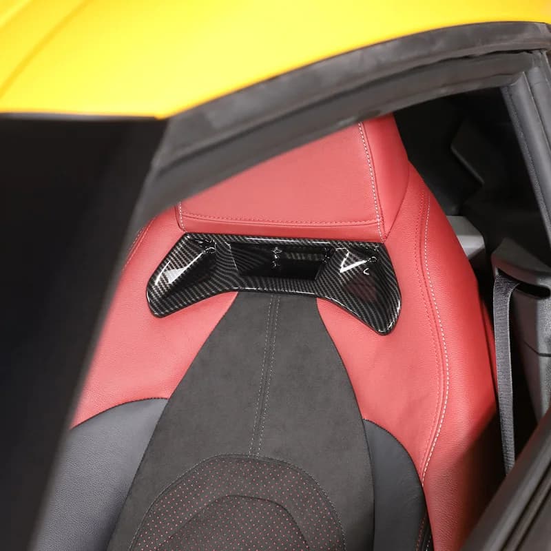 Couverture de revêtement d'habillage arrière de siège avant de voiture, 2 pièces, style de voiture p