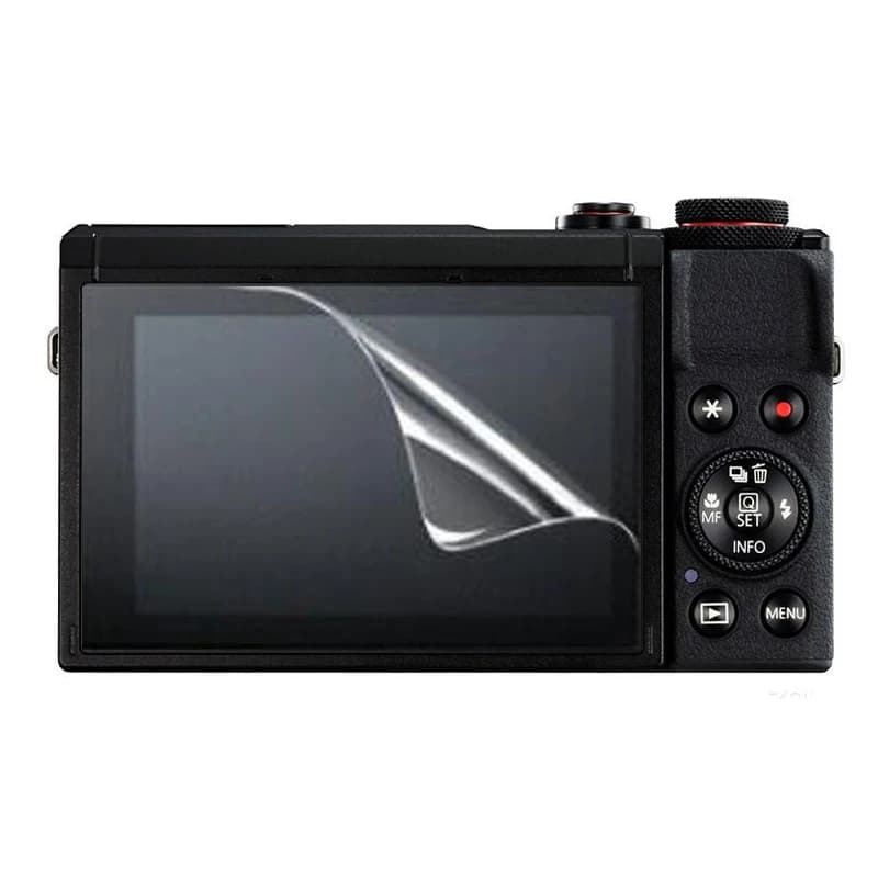3 x protecteur d'écran en PET transparent, Film de protection souple pour appareil photo Canon Power