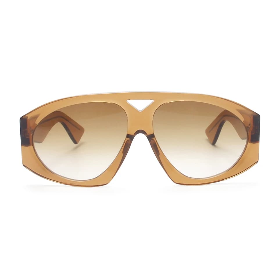 Y2K Punk lunettes surdimensionnées Aviation sport lunettes de soleil hommes femmes à la main acétate