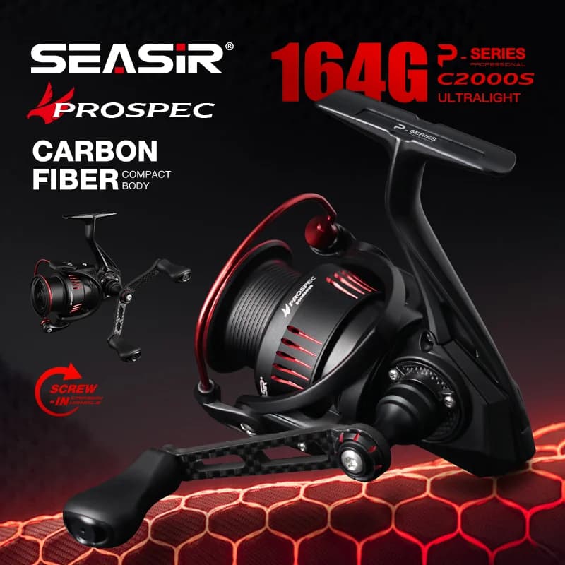 Seasir P-Series Prospec moulinet de pêche en Fiber de carbone 9Kg Max glisser 8 + 1BB 5.2:1/6.2:1 mo