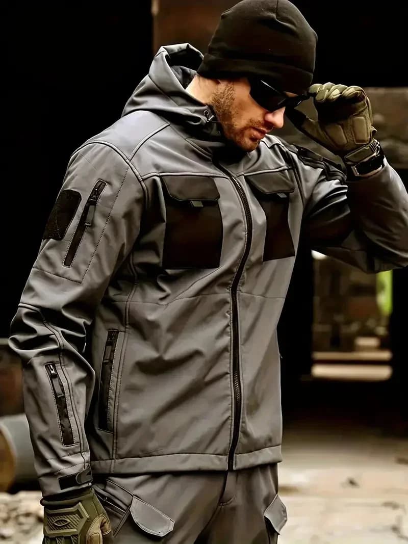Vestes tactiques pour hommes, Cargo, militaires, SoftShell, imperméables, coupe-vent, à capuche, fon