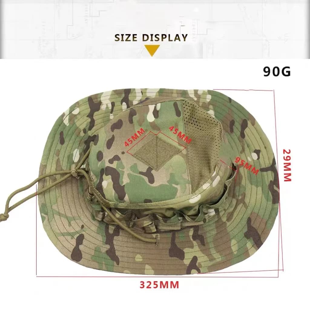 Casquette Bonnie à poche carrée pour passionnés tactiques, seau d'extérieur, chapeaux Benny, Multica