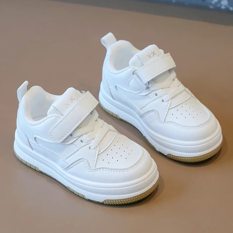 Chaussures blanches pour enfants printemps et automne chaussures de sport pour enfants anti-dérapant