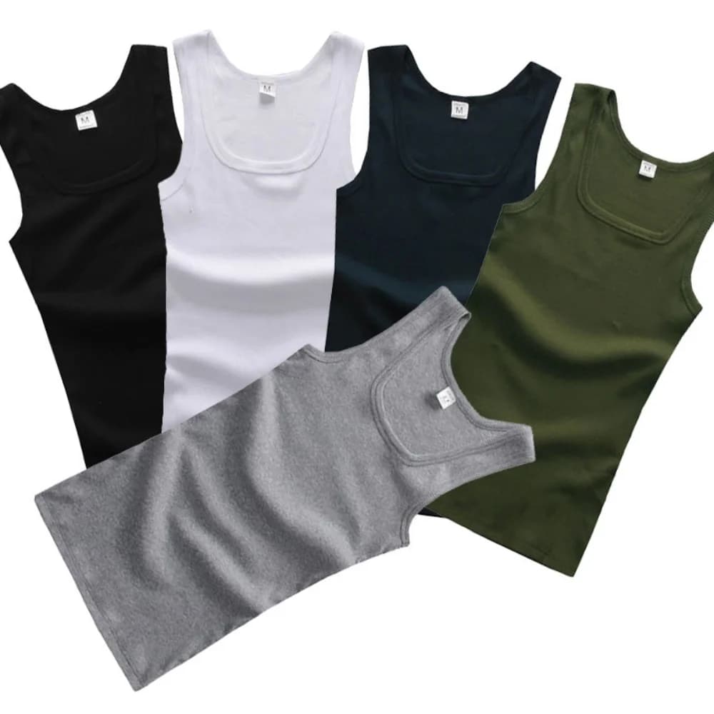 Été chaud grande taille hommes vêtements débardeurs 100% pur coton sans manches Fitness T-shirt élas