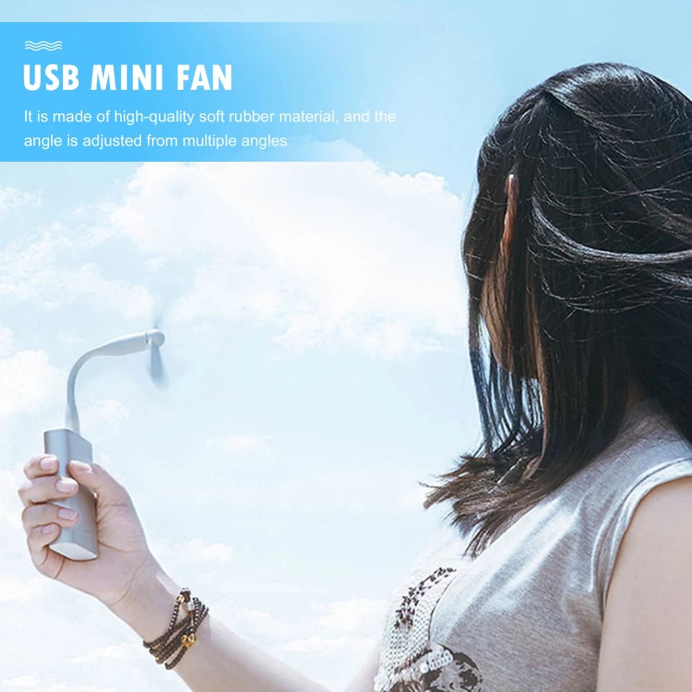 Mini ventilateur USB, ventilateur de refroidissement Flexible et pliable, pour batterie externe, ord