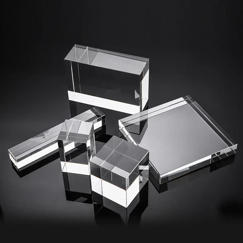 K9 qualité 10 pièces Cube de cristal K9 bloc vierge de cristal sculpté matériau d'embryon blanc pour