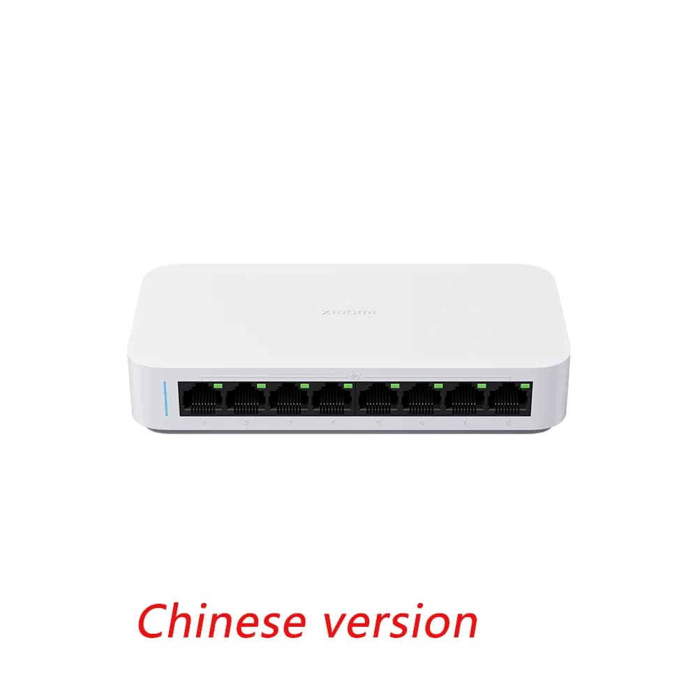 Nouveau Switch Gigabit Xiaomi, Blanc, Corps Ultra-Mince de 23 mm, 8 Ports Gigabit, Se Connecte aux T