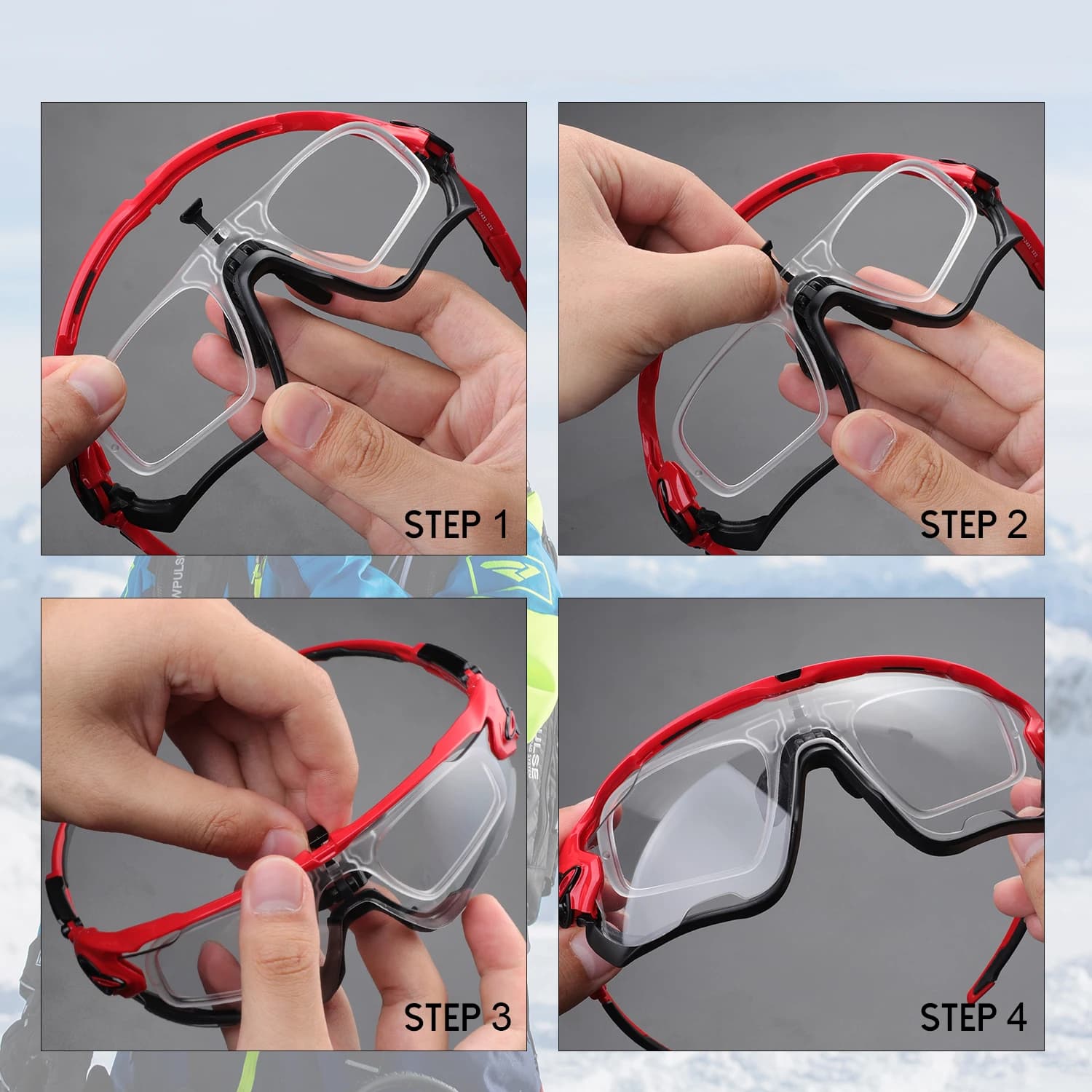 Clip de prescription à clipser HDTAC pour lunettes de soleil Oakley Jawbreaker