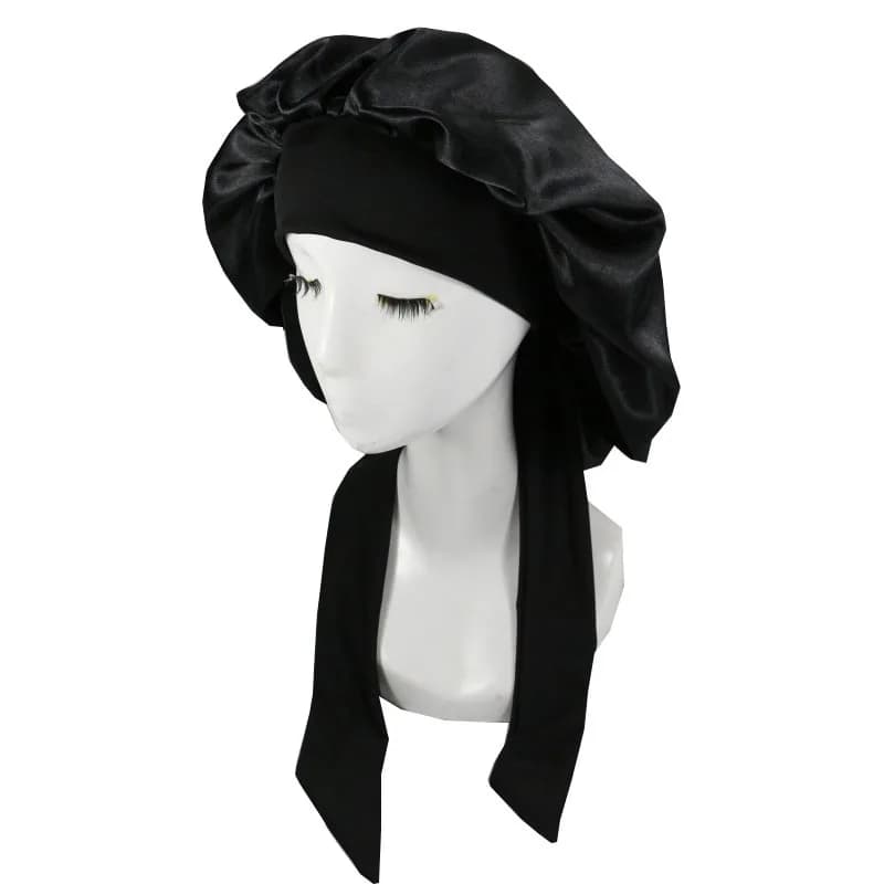 Femmes Satin solide chapeau De couchage nuit Bonnet De sommeil soins capillaires Bonnet Bonnet De Nu