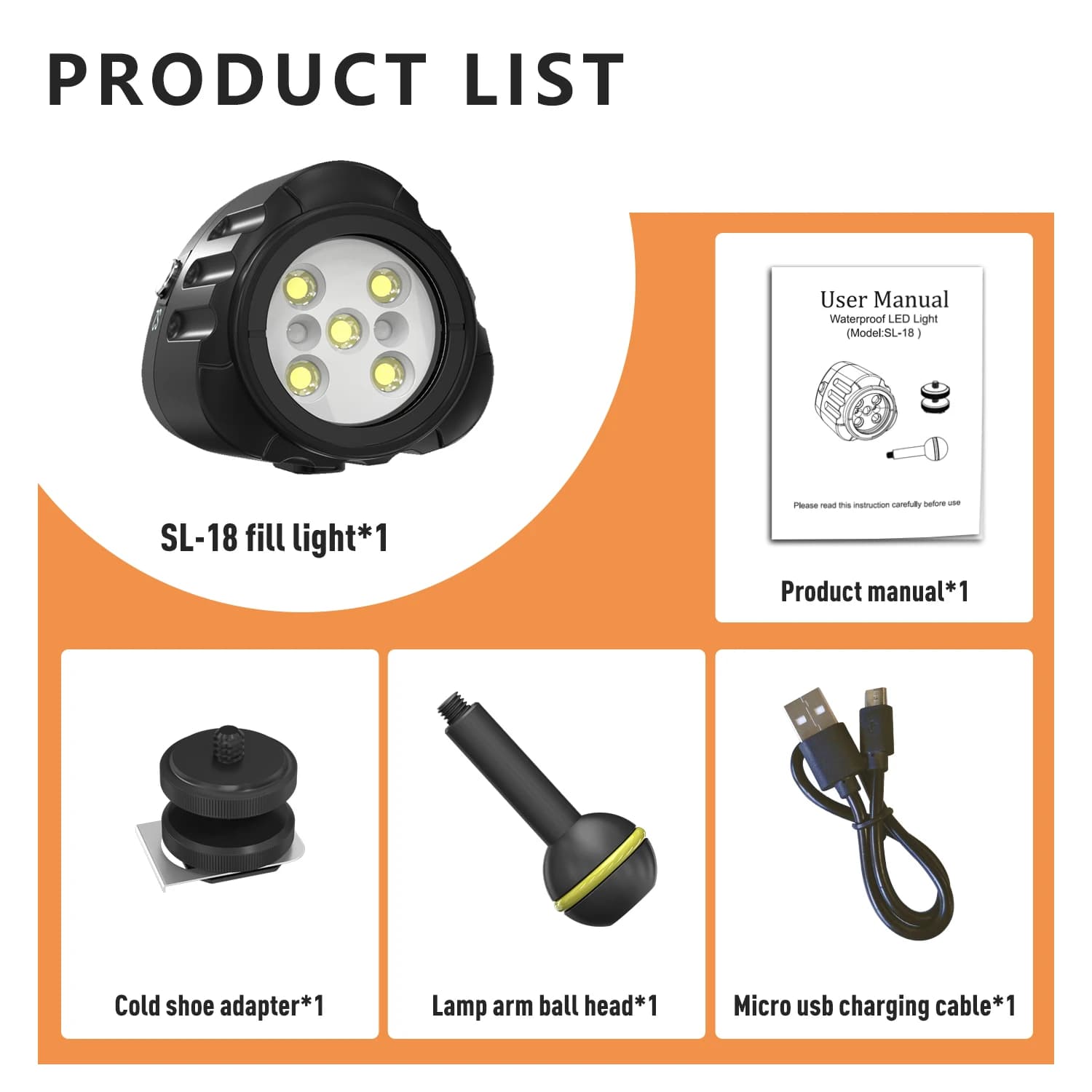 Lampe LED rechargeable Seafrogs 1000 2000 LM Mini pour la photographie sous-marine, éclairage étanch