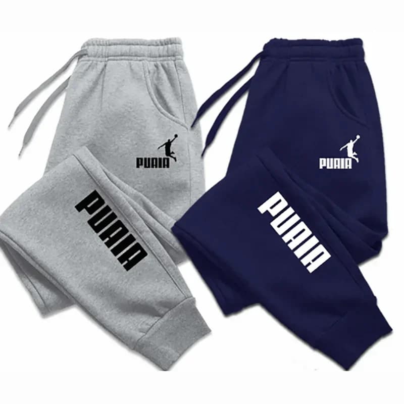 PUAIA-Pantalon de dehors Imprimé pour Homme, Jogging, Fitness, Aadt Fit, Vêtements Solides, Tenue de