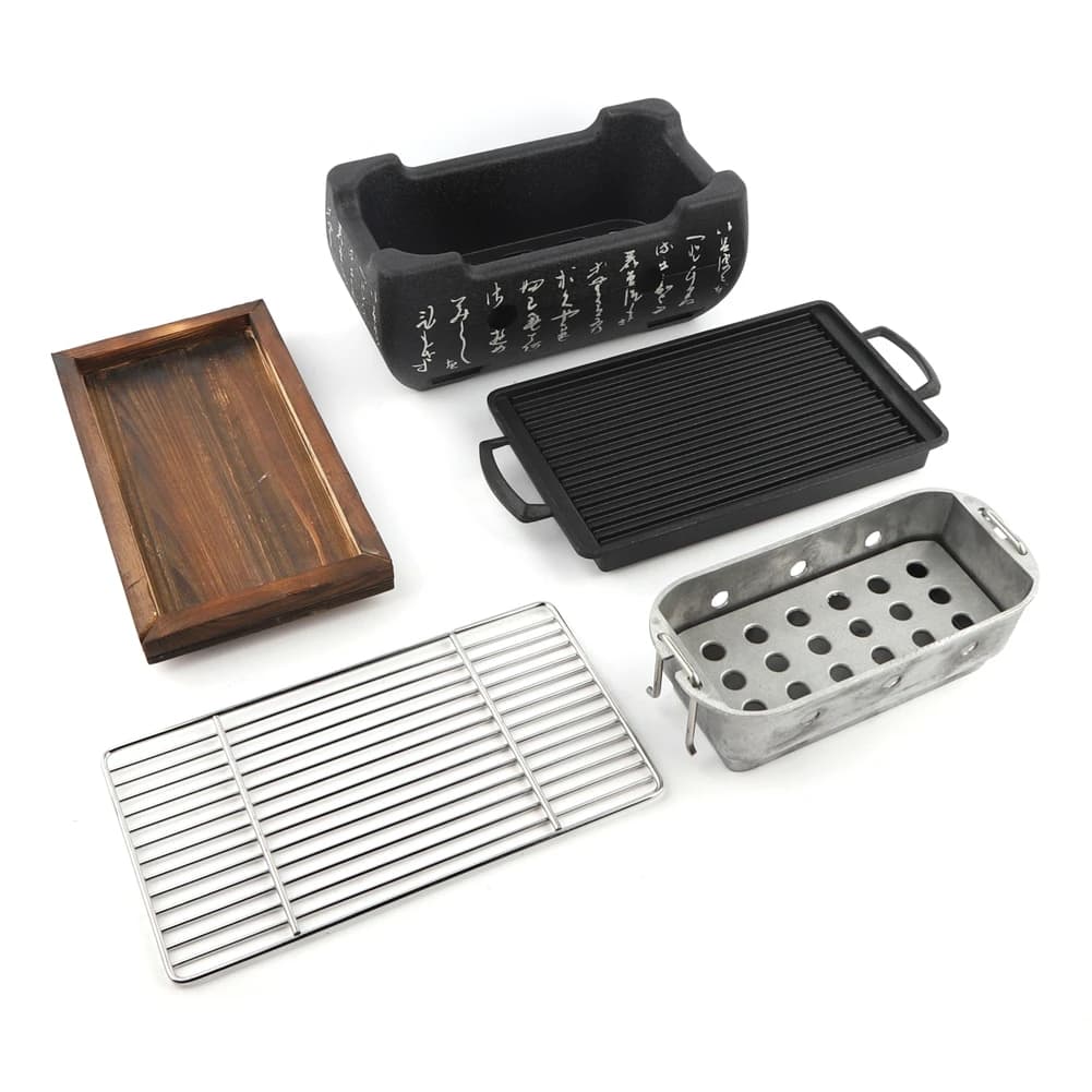 Poêle rectangulaire pour cuisine japonaise, poêle à charbon de bois, four de cuisson au gril