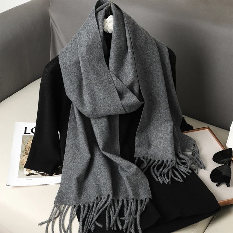 63 couleurs solide femmes hiver écharpe chaud gros cachemire châle en plein air luxe glands Pashmina