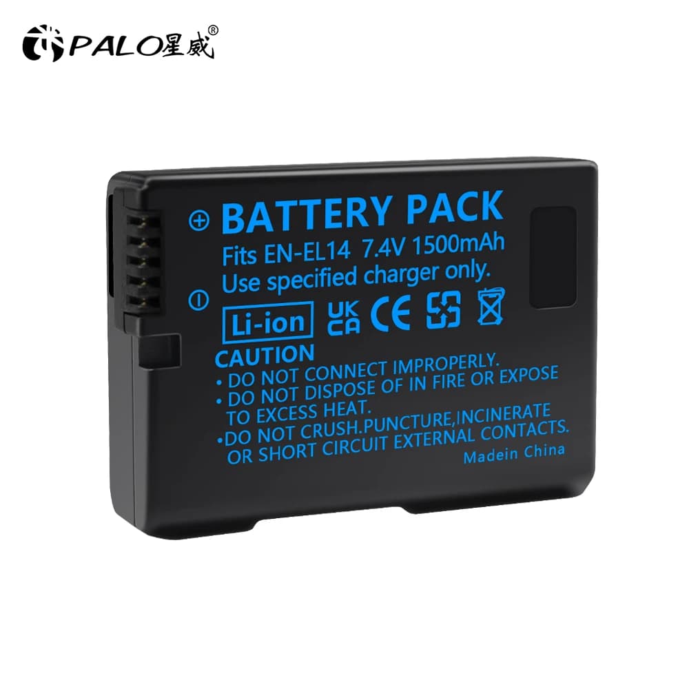 Batterie d'appareil photo EN-EL14 EN EL14 EL14a EN-EL14a pour Nikon D3100 D3300 D3400 D3500 D5100 D5